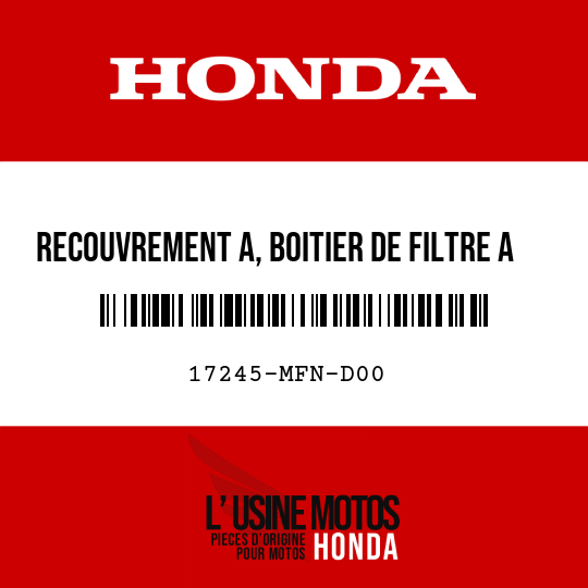 image de 17245-MFN-D00 RECOUVREMENT A, BOITIER DE FILTRE A AIR