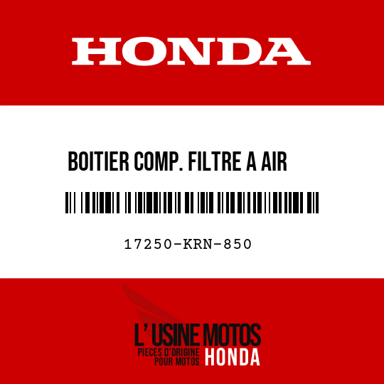 image de 17250-KRN-850 BOITIER COMP. FILTRE A AIR
