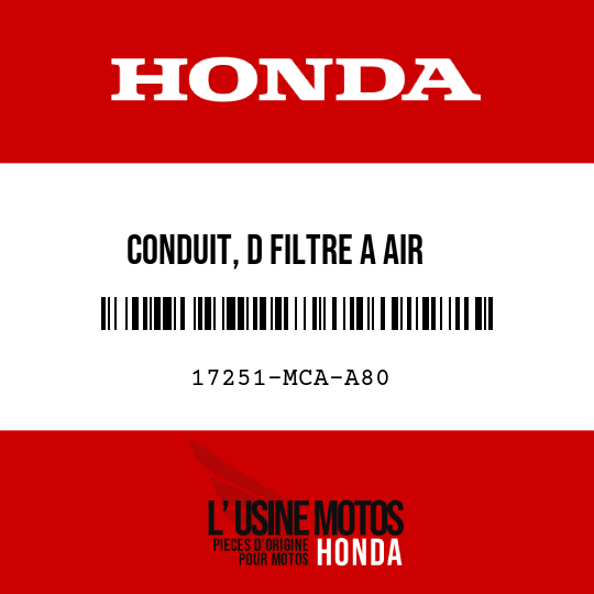 image de 17251-MCA-A80 CONDUIT, D FILTRE A AIR