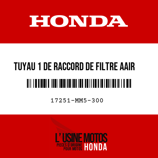 image de 17251-MM5-300 TUYAU 1 DE RACCORD DE FILTRE AAIR