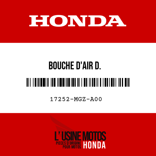 image de 17252-MGZ-A00 BOUCHE D'AIR D.