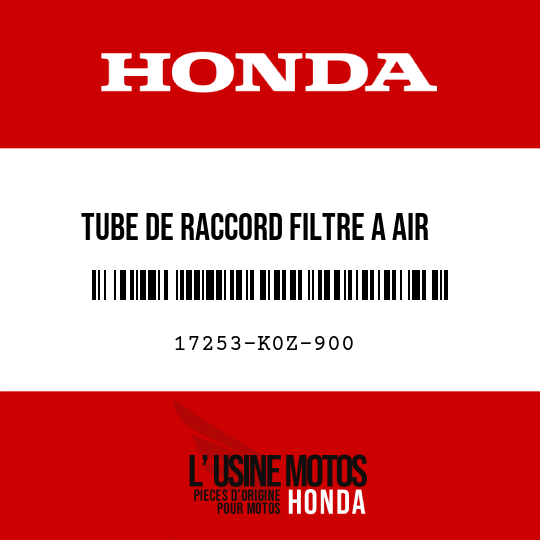 image de 17253-K0Z-900 TUBE DE RACCORD FILTRE A AIR