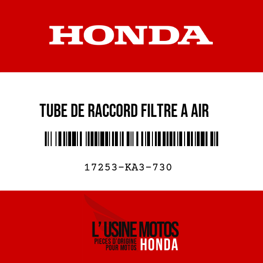 image de 17253-KA3-730 TUBE DE RACCORD FILTRE A AIR