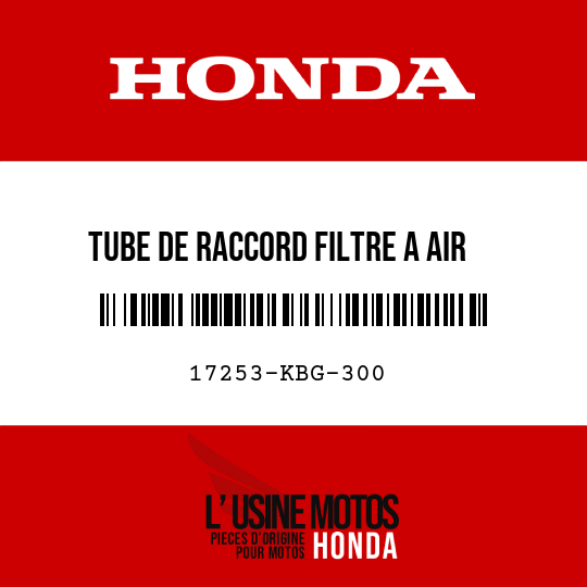 image de 17253-KBG-300 TUBE DE RACCORD FILTRE A AIR