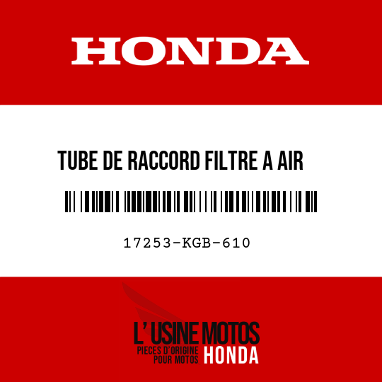 image de 17253-KGB-610 TUBE DE RACCORD FILTRE A AIR