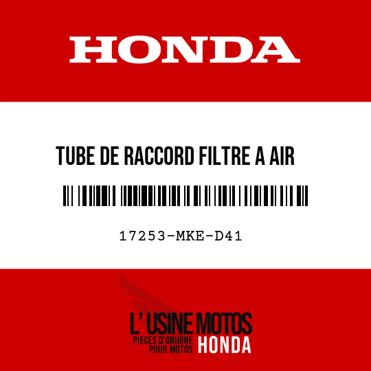 image de 17253-MKE-D41 TUBE DE RACCORD FILTRE A AIR