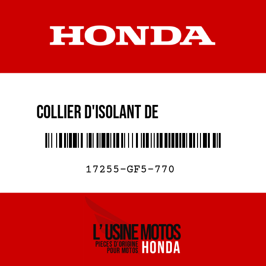 image de 17255-GF5-770 COLLIER D'ISOLANT DE          CARBURATEUR