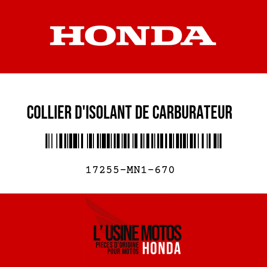 image de 17255-MN1-670 COLLIER D'ISOLANT DE CARBURATEUR