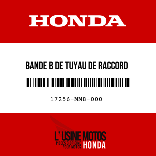 image de 17256-MM8-000 BANDE B DE TUYAU DE RACCORD