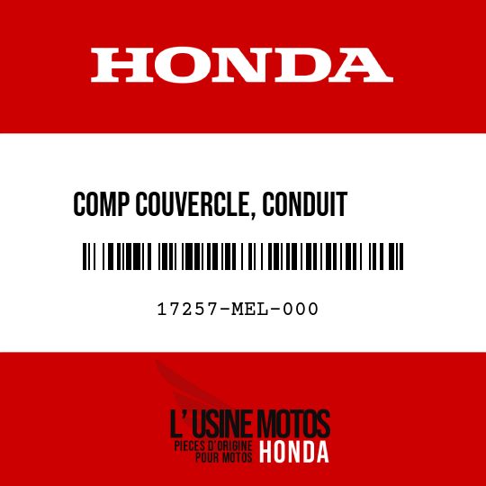 image de 17257-MEL-000 COMP COUVERCLE, CONDUIT      ADMISSION D'AIR