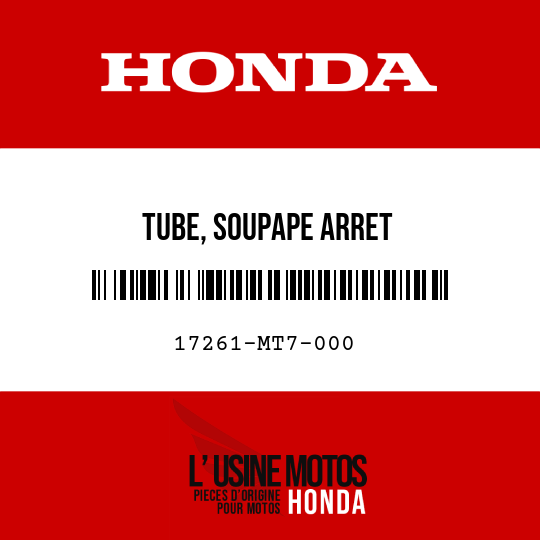 image de 17261-MT7-000 TUBE, SOUPAPE ARRET