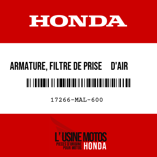 image de 17266-MAL-600 ARMATURE, FILTRE DE PRISE     D'AIR