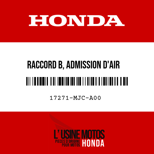 image de 17271-MJC-A00 RACCORD B, ADMISSION D'AIR