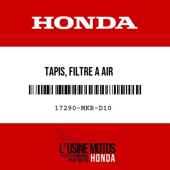 image de 17290-MKR-D10 TAPIS, FILTRE A AIR