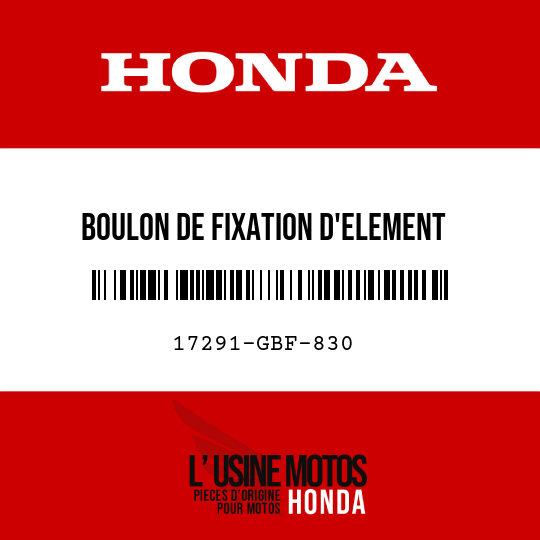 image de 17291-GBF-830 BOULON DE FIXATION D'ELEMENT