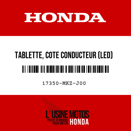 image de 17350-MKZ-J00 TABLETTE, COTE CONDUCTEUR (LED)