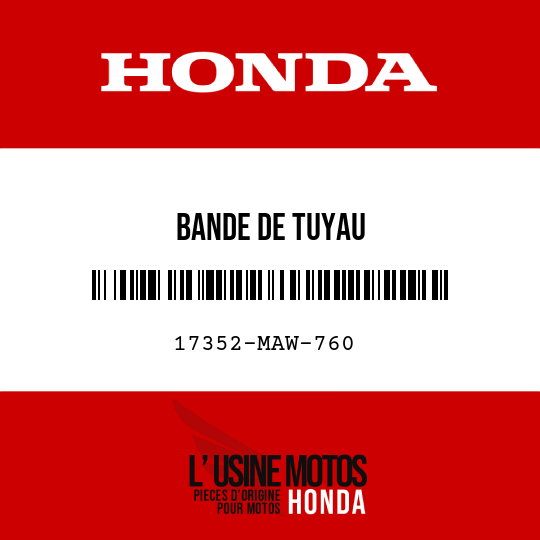image de 17352-MAW-760 BANDE DE TUYAU