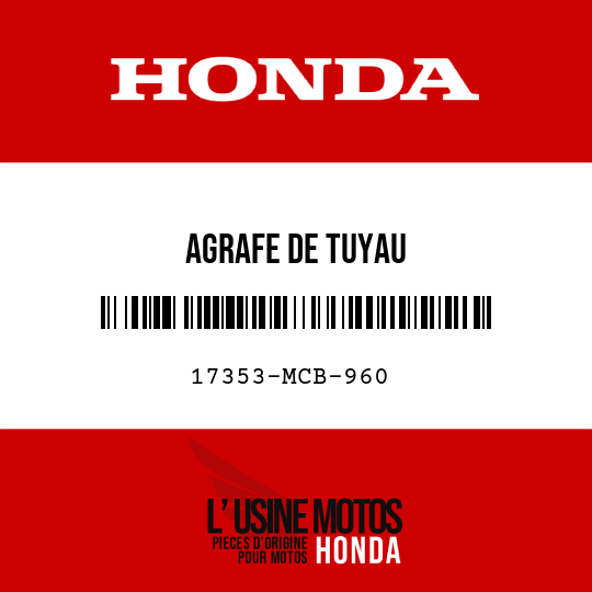 image de 17353-MCB-960 AGRAFE DE TUYAU