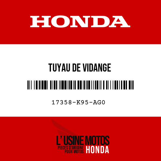 image de 17358-K95-AG0 TUYAU DE VIDANGE