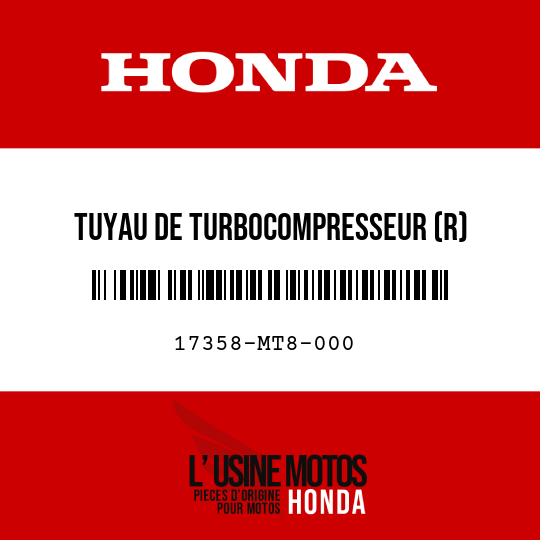 image de 17358-MT8-000 TUYAU DE TURBOCOMPRESSEUR (R)