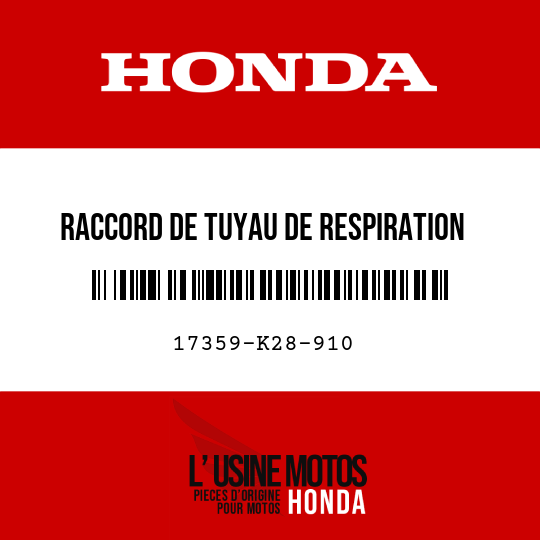 image de 17359-K28-910 RACCORD DE TUYAU DE RESPIRATION