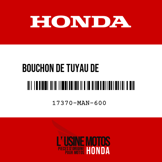 image de 17370-MAN-600 BOUCHON DE TUYAU DE           RESPIRATION