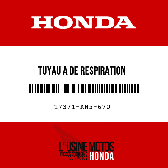 image de 17371-KN5-670 TUYAU A DE RESPIRATION