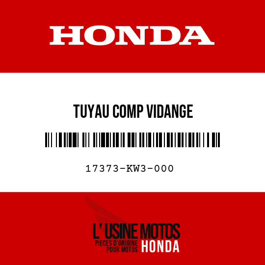 image de 17373-KW3-000 TUYAU COMP VIDANGE
