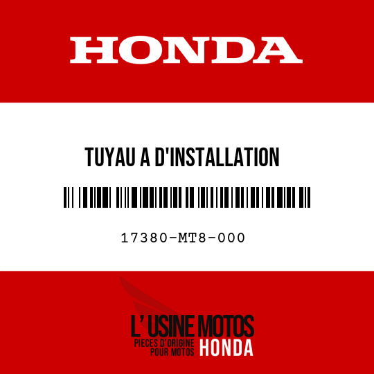image de 17380-MT8-000 TUYAU A D'INSTALLATION