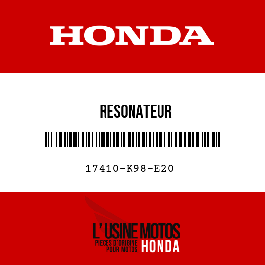 image de 17410-K98-E20 RESONATEUR