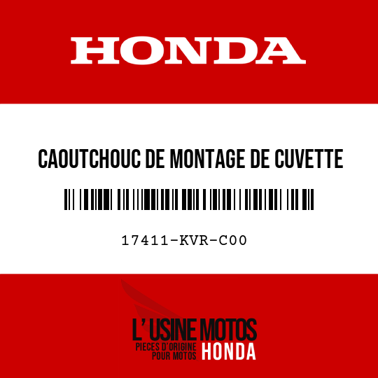 image de 17411-KVR-C00 CAOUTCHOUC DE MONTAGE DE CUVETTE
