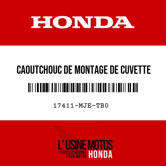 image de 17411-MJE-TB0 CAOUTCHOUC DE MONTAGE DE CUVETTE