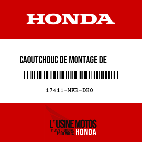 image de 17411-MKR-DH0 CAOUTCHOUC DE MONTAGE DE      CUVETTE