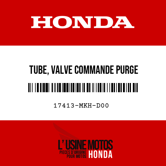 image de 17413-MKH-D00 TUBE, VALVE COMMANDE PURGE CARTOUCHE