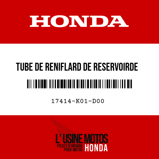 image de 17414-K01-D00 TUBE DE RENIFLARD DE RESERVOIRDE CARBURANT