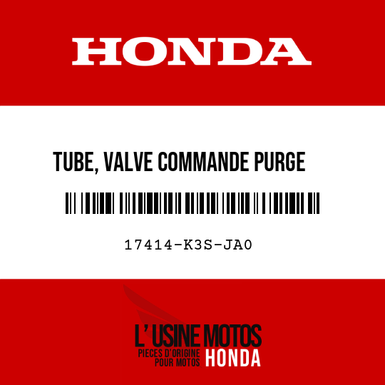 image de 17414-K3S-JA0 TUBE, VALVE COMMANDE PURGE    CARTOUCHE