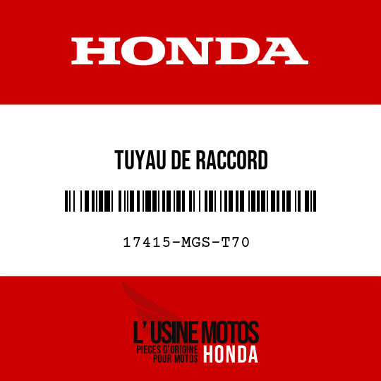 image de 17415-MGS-T70 TUYAU DE RACCORD