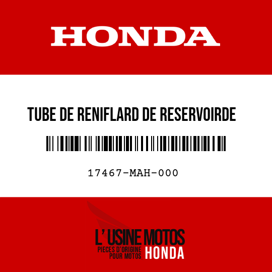 image de 17467-MAH-000 TUBE DE RENIFLARD DE RESERVOIRDE CARBURANT