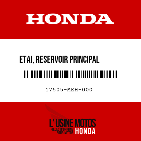 image de 17505-MEH-000 ETAI, RESERVOIR PRINCIPAL     CARBURANT