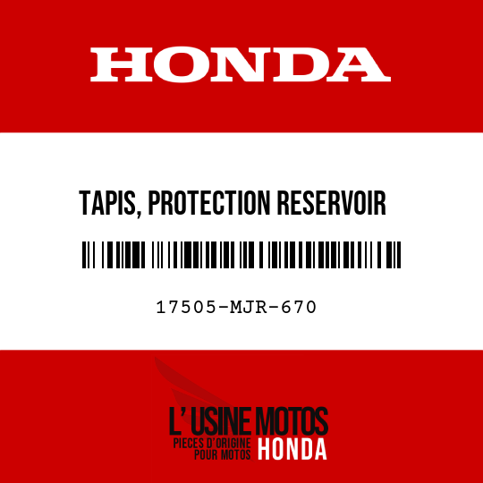 image de 17505-MJR-670 TAPIS, PROTECTION RESERVOIR