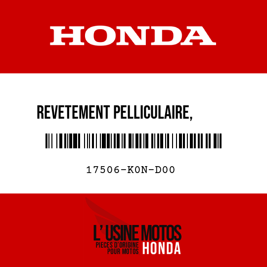 image de 17506-K0N-D00 REVETEMENT PELLICULAIRE,      PROTECTEUR RESERVOIR