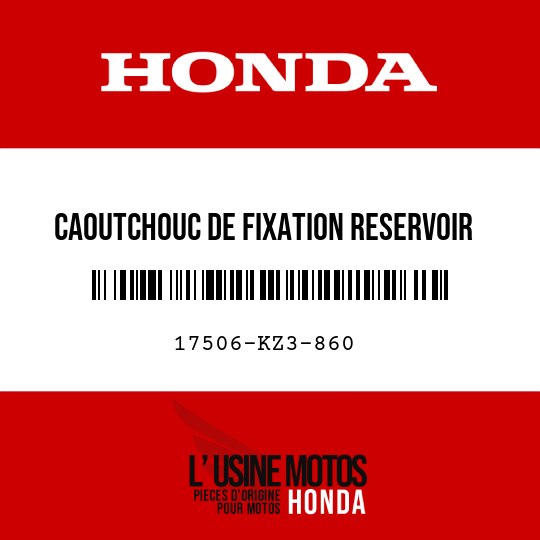 image de 17506-KZ3-860 CAOUTCHOUC DE FIXATION RESERVOIR D'ESSENCE