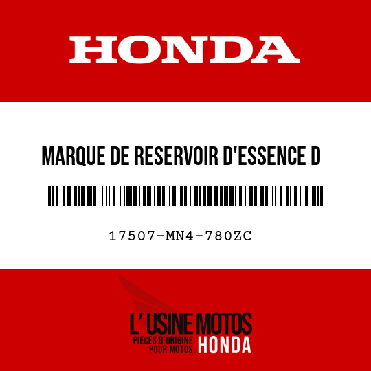image de 17507-MN4-780ZC MARQUE DE RESERVOIR D'ESSENCE D TYPE3 