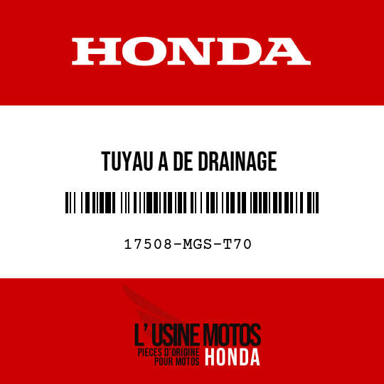 image de 17508-MGS-T70 TUYAU A DE DRAINAGE