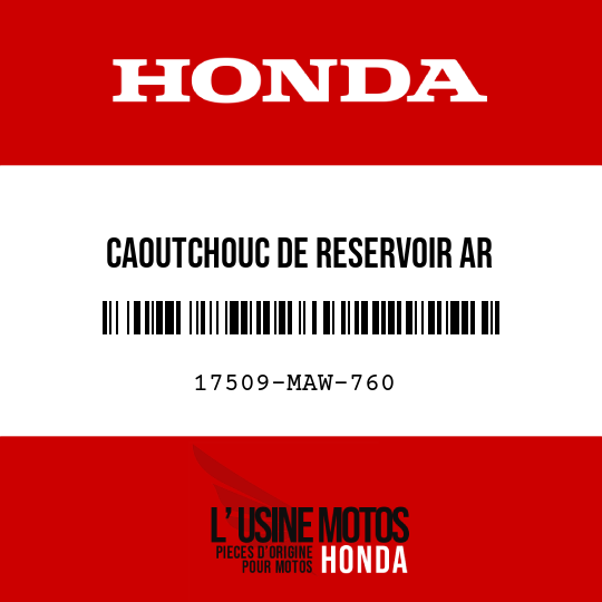 image de 17509-MAW-760 CAOUTCHOUC DE RESERVOIR AR