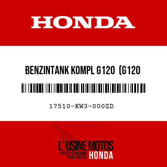 image de 17510-KW3-000ZD BENZINTANK KOMPL G120  (G120 URBAN-GRUN)
