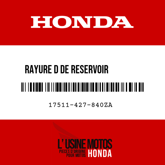 image de 17511-427-840ZA RAYURE D DE RESERVOIR        D'ESSENCE TYPE1