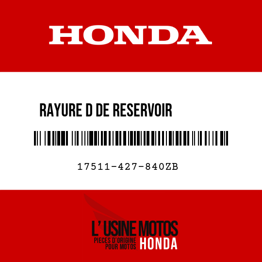 image de 17511-427-840ZB RAYURE D DE RESERVOIR        D'ESSENCE TYPE2