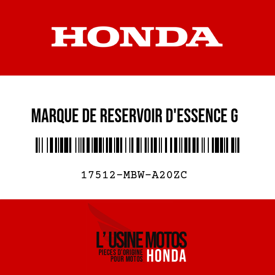 image de 17512-MBW-A20ZC MARQUE DE RESERVOIR D'ESSENCE G TYPE1