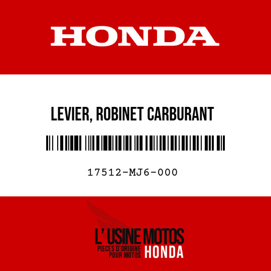 image de 17512-MJ6-000 LEVIER, ROBINET CARBURANT